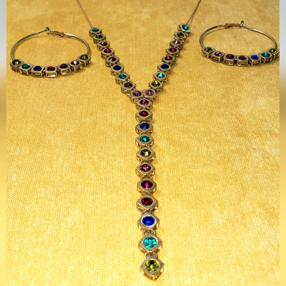 Carol Dauplaise Gold Tone Multicolor Stones Jewelry Set - Picture 6 of 11